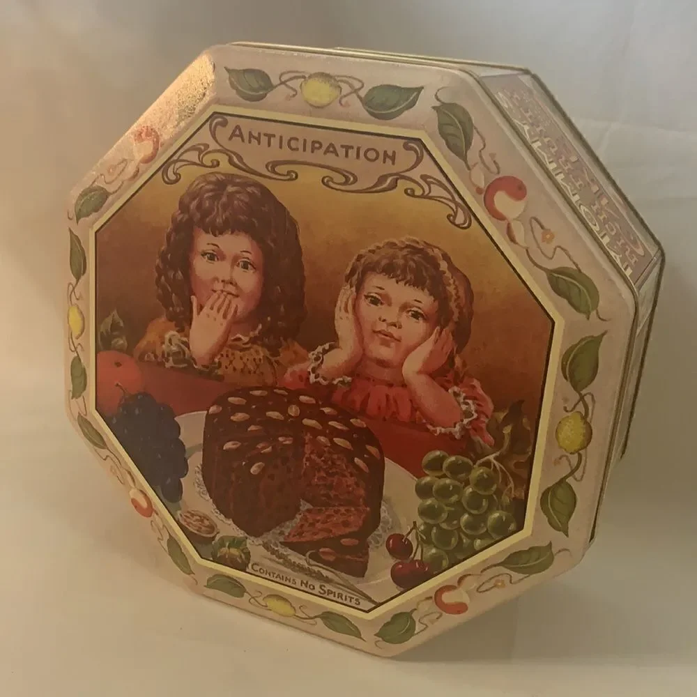 Mommy’s Rich Fruity Cake Vintage Collector Tin Holiday Candy Food Gift Storage